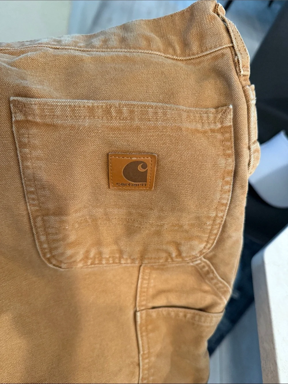Carhartt Men’s Tan Cargo Pants Loose Fit